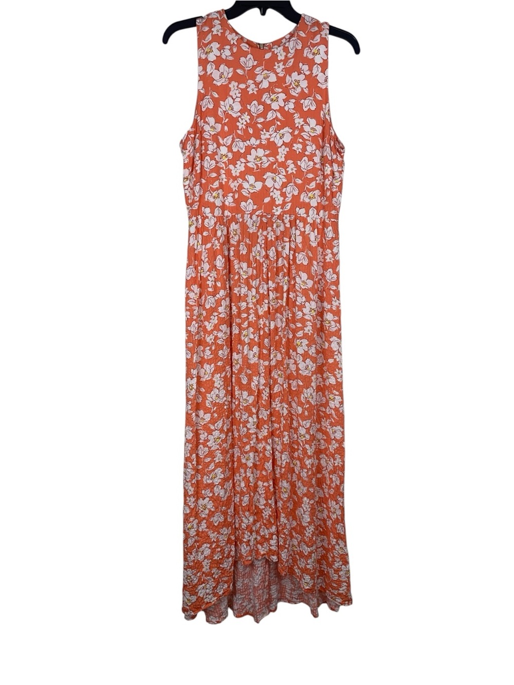 Draper James RSVP Orange and White Floral Seersucker Texture Size Medium HighLow